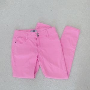 Lowrise Adjustable Pink Skinny Jeans